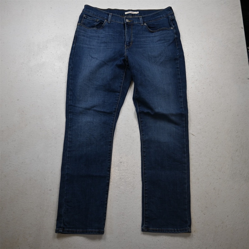 Levis 31 High Rise Classic Straight Dark Stretch Denim Womens Jeans